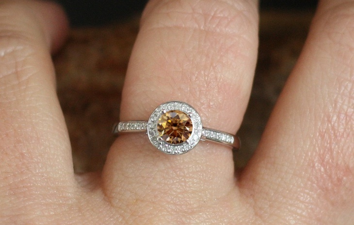 chocolate diamond engagement ring