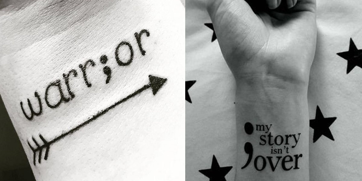 semicolon quote tattoo