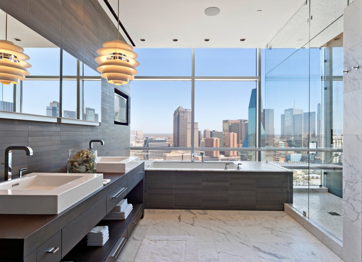 modern penthouse bathroom design