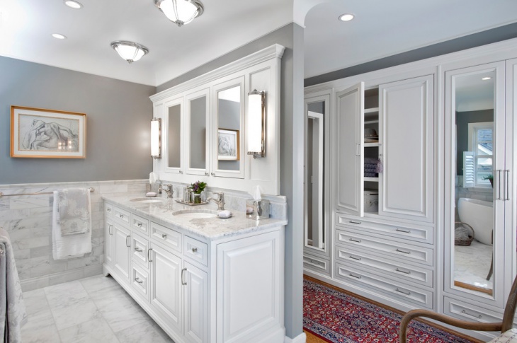 white bathroom vanity design
