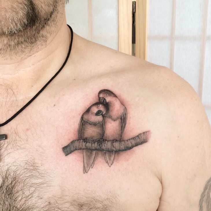 small love bird tattoo