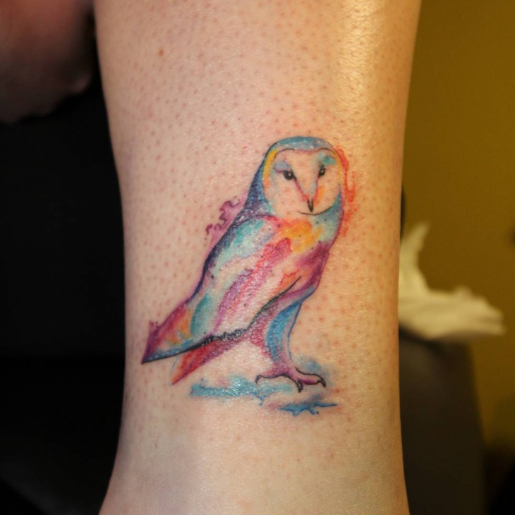 small barn owl tattoo