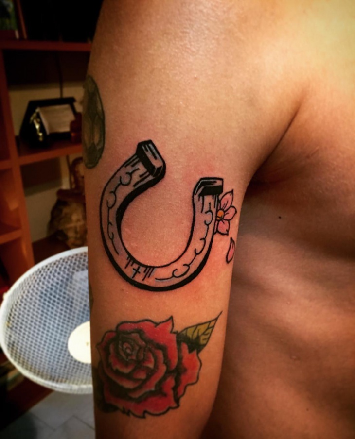 horseshoe tattoo for men