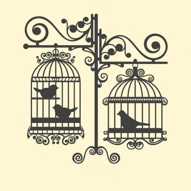 bird cage silhouette