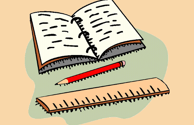 book and pencil clipart