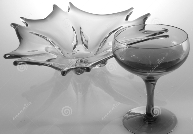 black and white still life glass photography