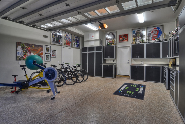 garage gym flooring design