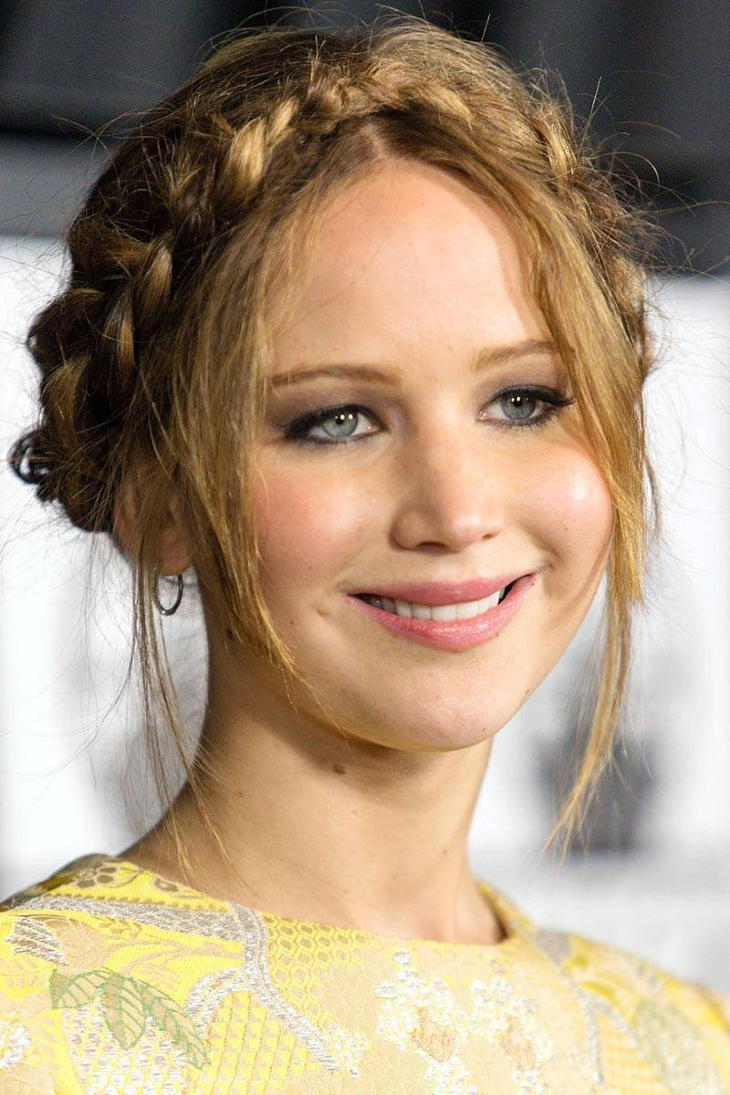 jennifer lawrence braided crown prom hairstyle1