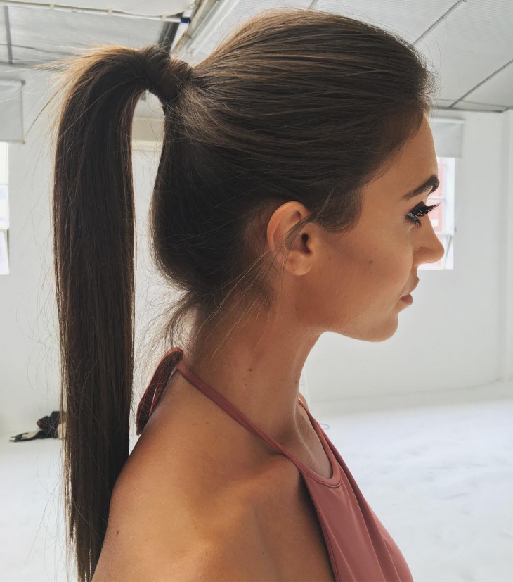 high ponytail prom hairstyle