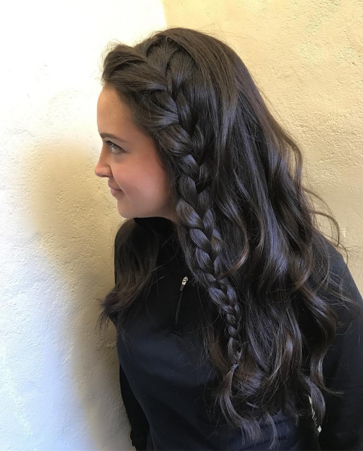 side braid prom hairstyle