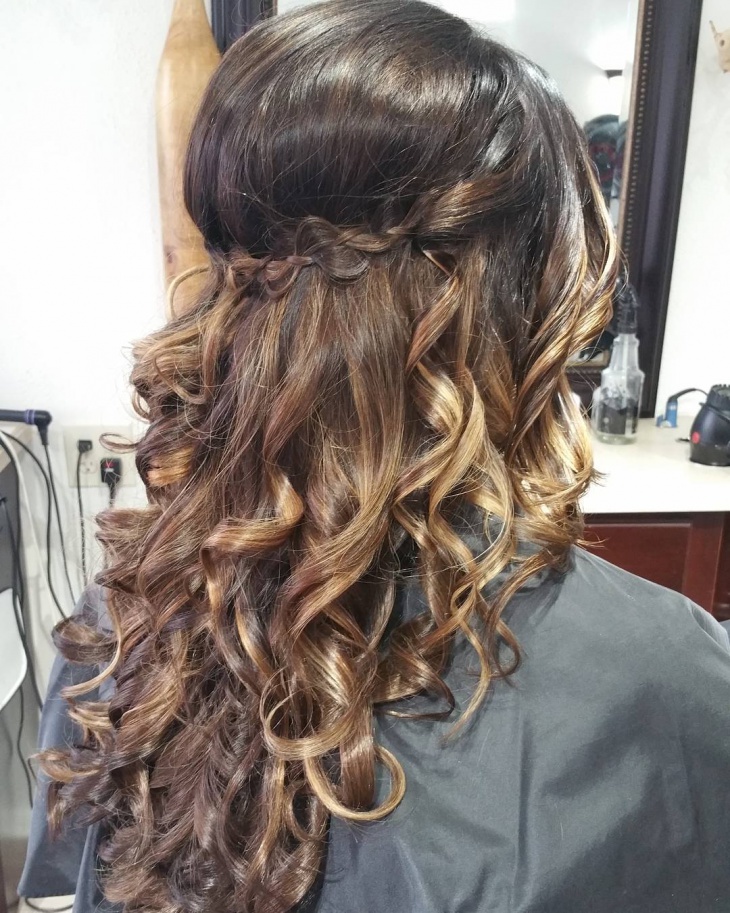 prom hairstyle for medium layered hair