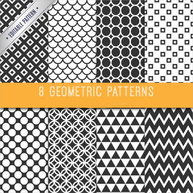 free black and white geometric pattern