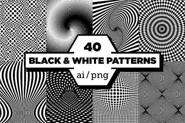 spiral black and white pattern