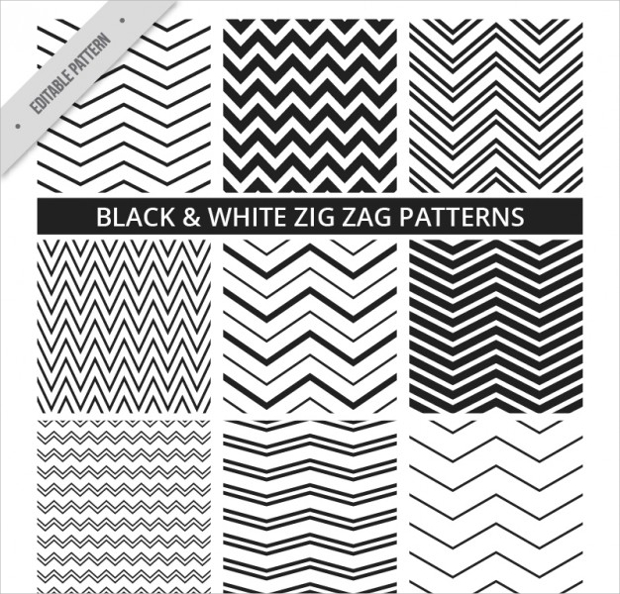 black and white zigzag patterns