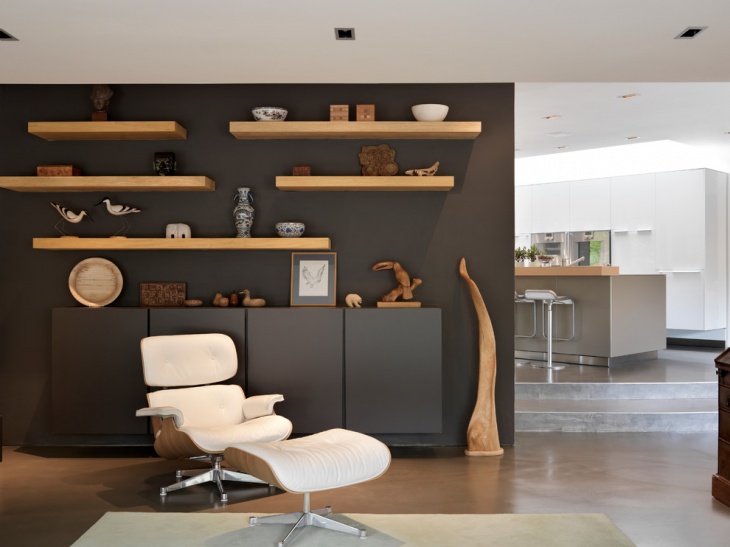 15+ Living Room Wall Shelf Designs, Ideas | Design Trends ...