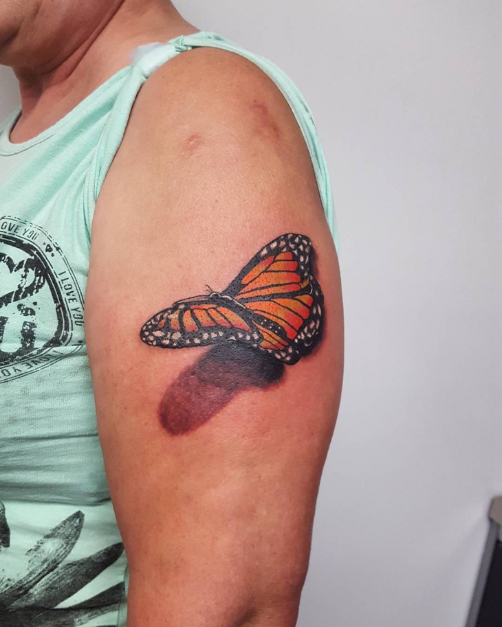 3d butterfly sleeve tattoo