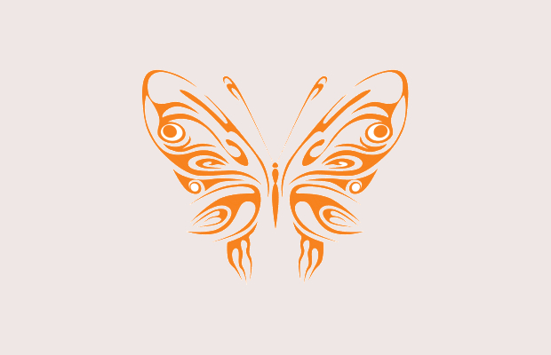 tribal butterfly clipart