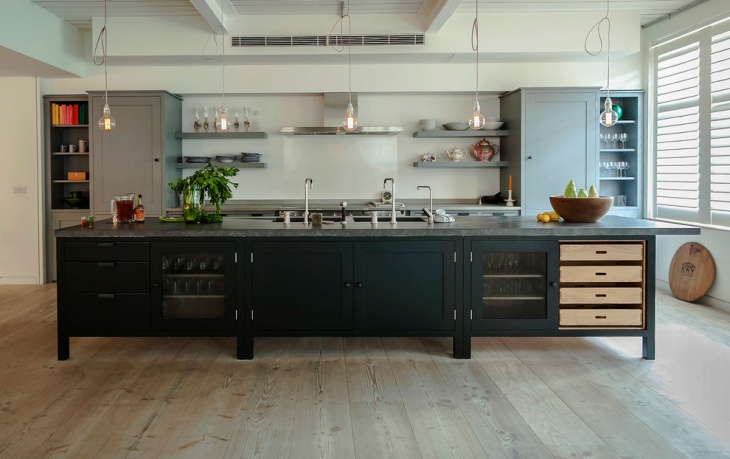 industrial kitchen island cabinet design