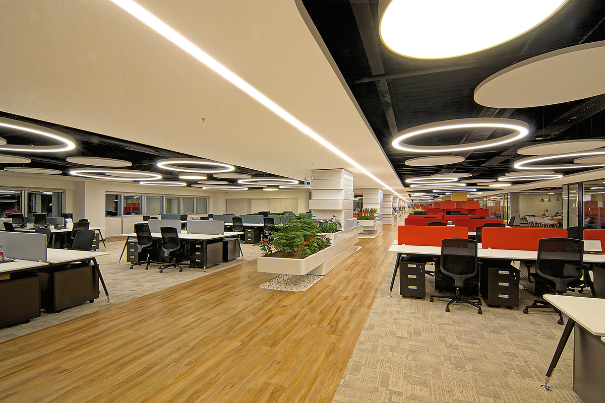 corporate office ceiling light idea 