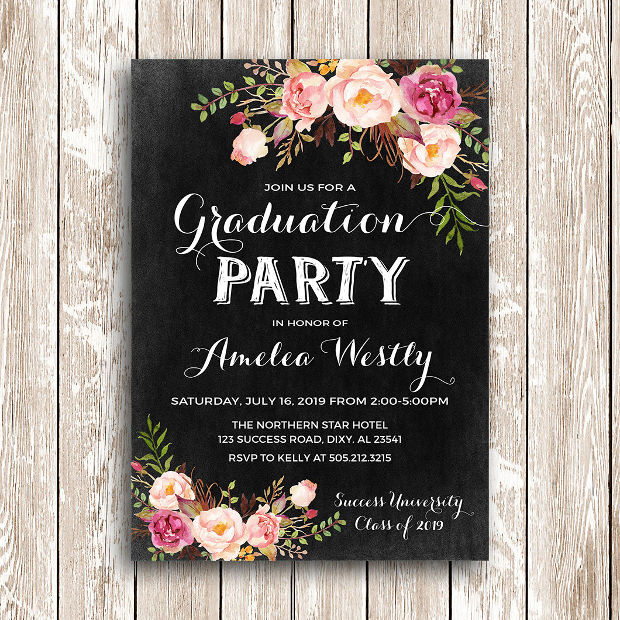 Decorative Graduation Party Invitation