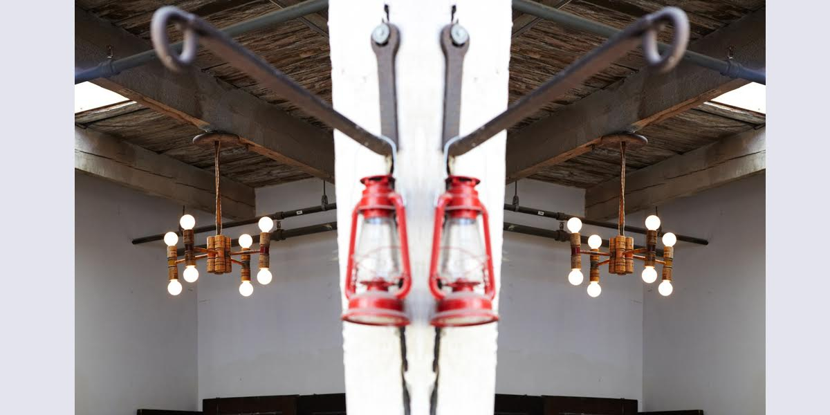 rustic and repurposed chandelier