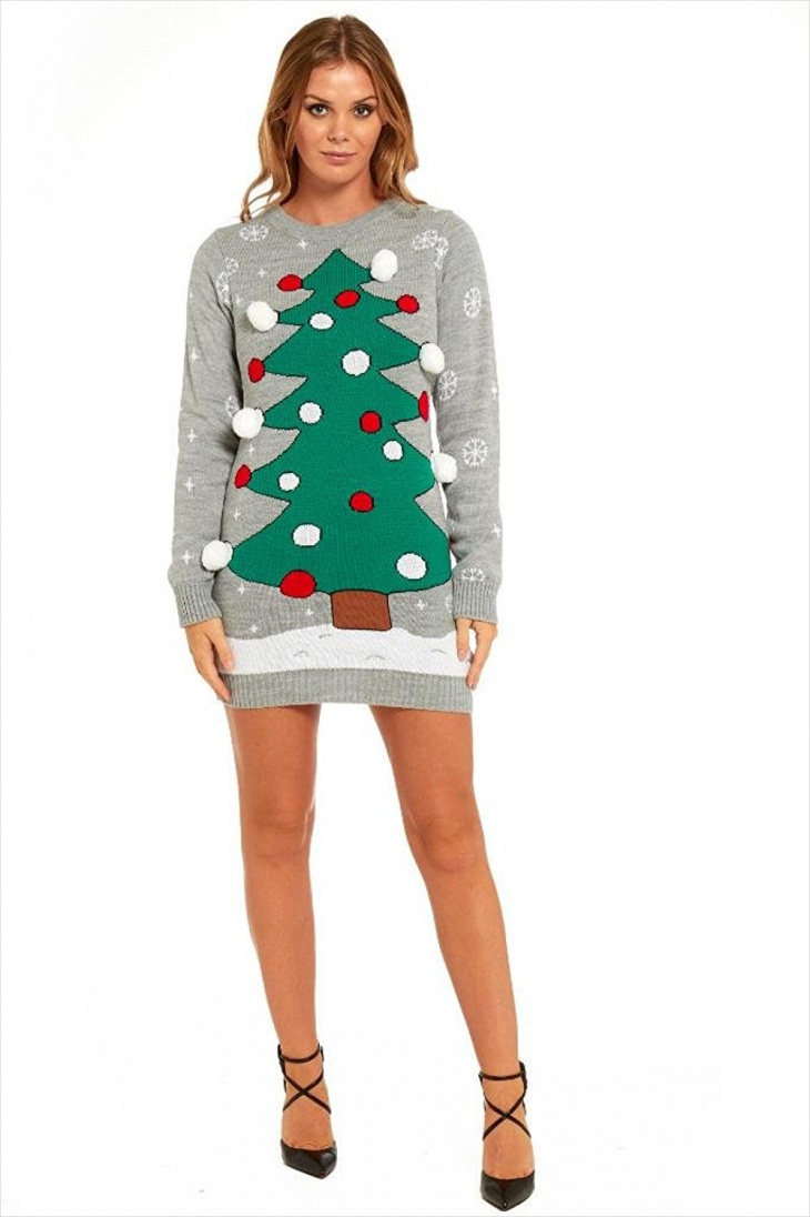 womens christmas sweater dress