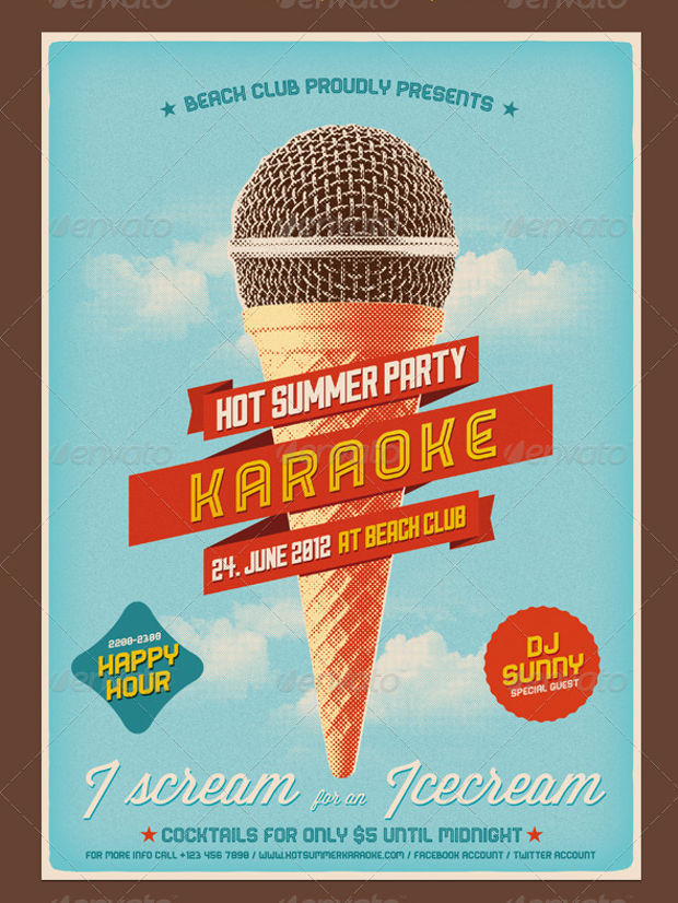 Vintage Summer Party Poster