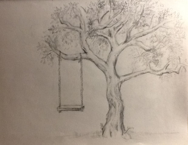 old tree pencil drawing