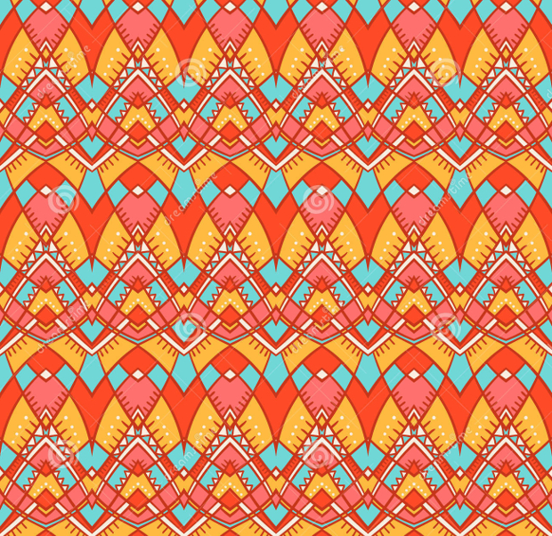 orange and yellow tribal pattern