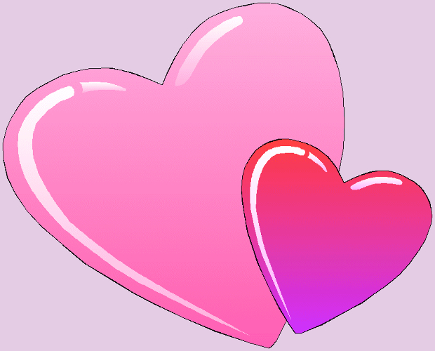 pink valentine heart clipart