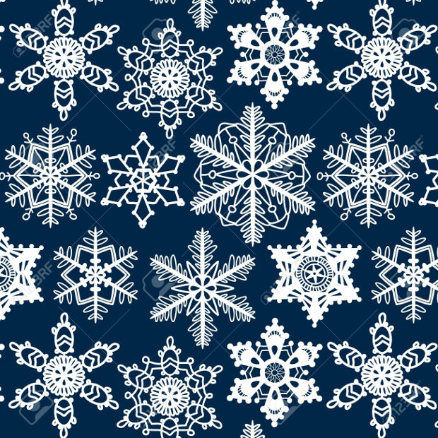 crochet snowflake seamless pattern