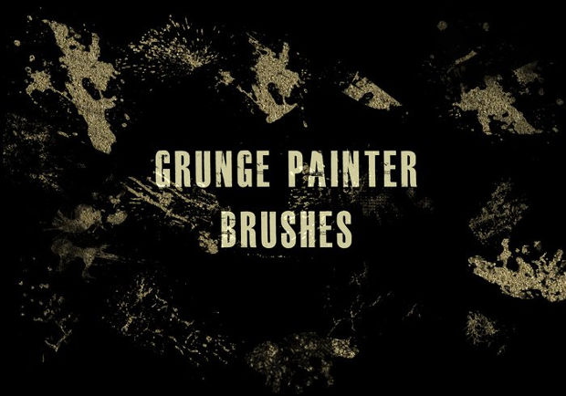 high quality grunge paint brushes