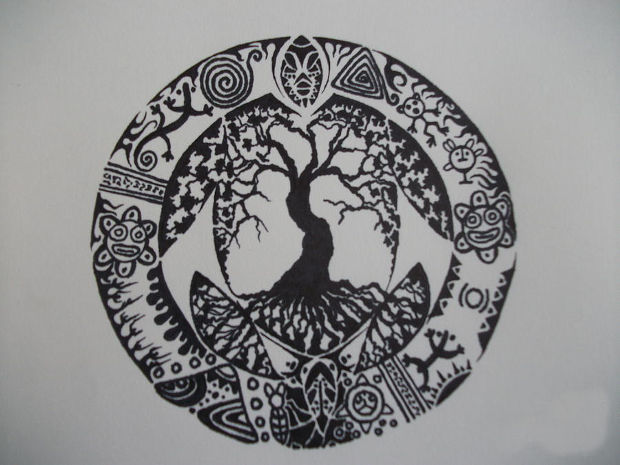 round tree of life drawing