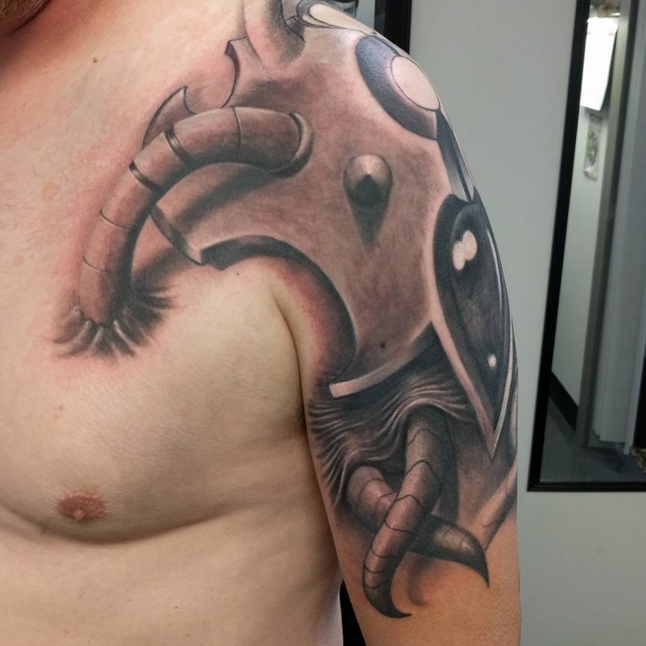 3d dragon arm tattoo