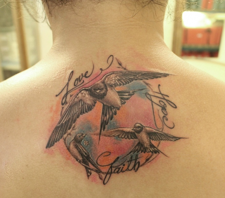 3d humming bird tattoo