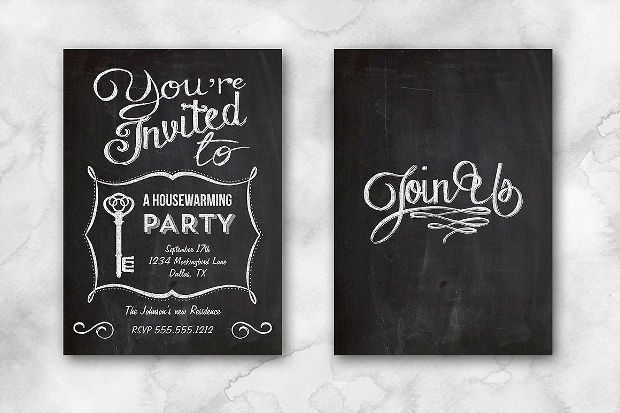 Chalkboard Housewarming Invitation