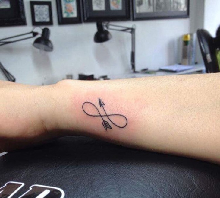 infinity side wrist tattoo