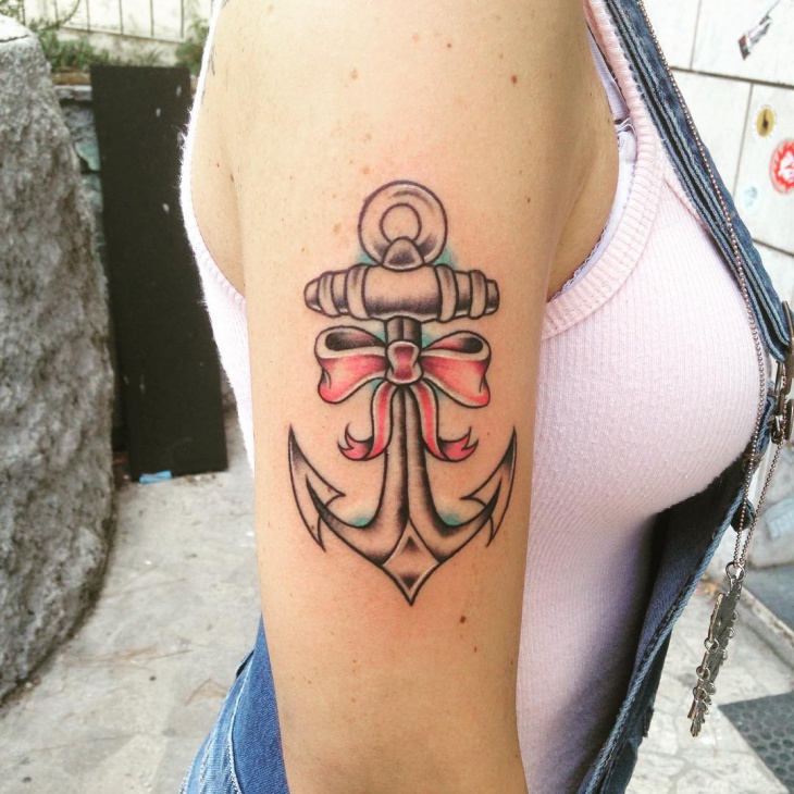 anchor sleeve tattoo for women