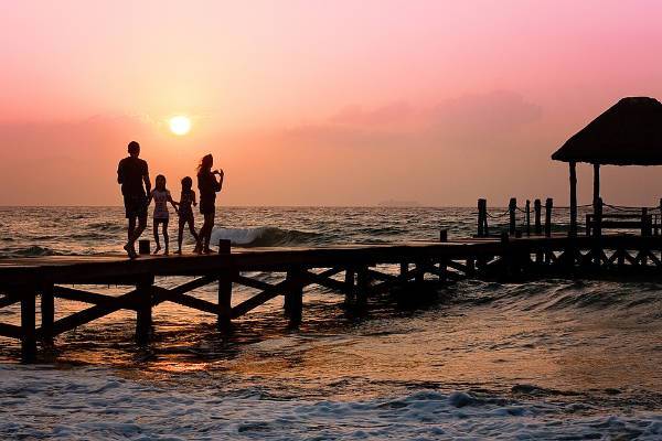 beach family sunset photography