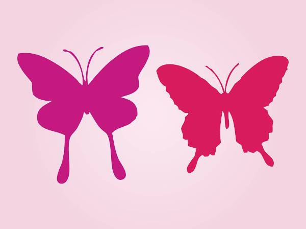 free colored butterfly silhouette