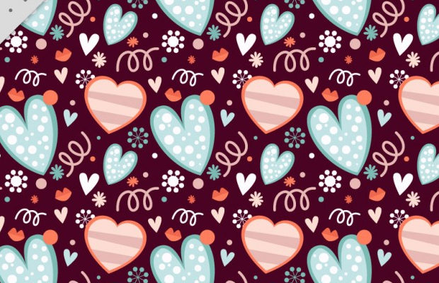 vintage heart pattern