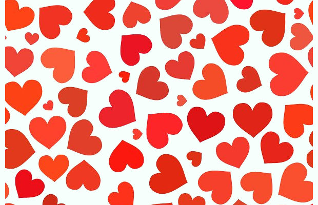 red heart patterns