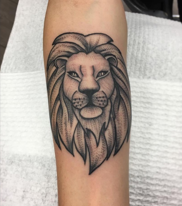 leo lion head tattoo