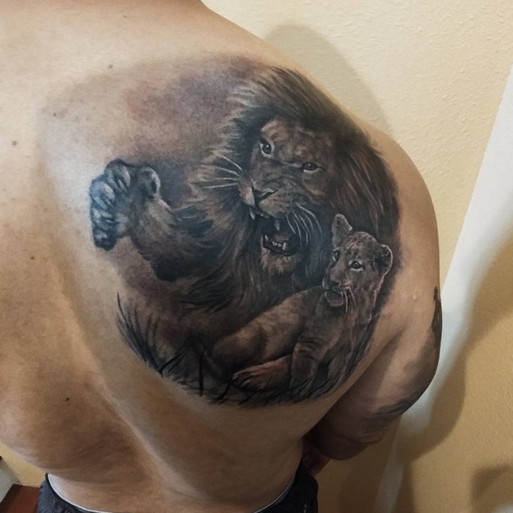lion king family tattoo design