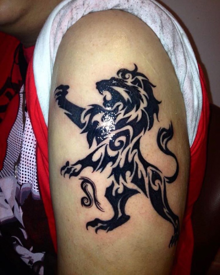 roaring tribal lion tattoo design1