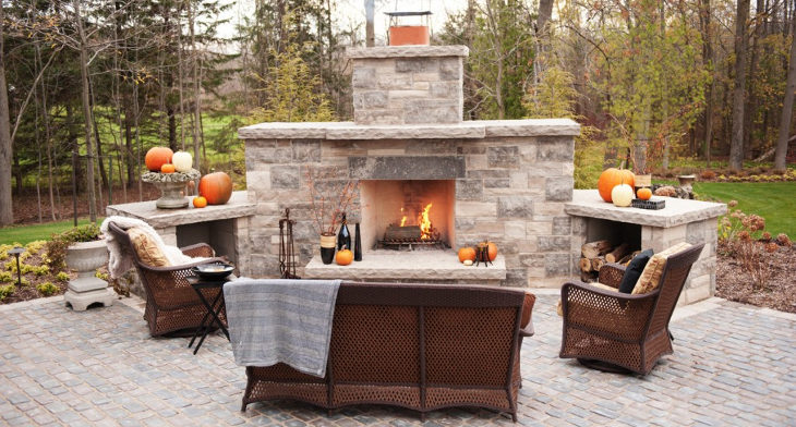 24 Outdoor Fireplace Designs Ideas, Outdoor Corner Fireplace Ideas