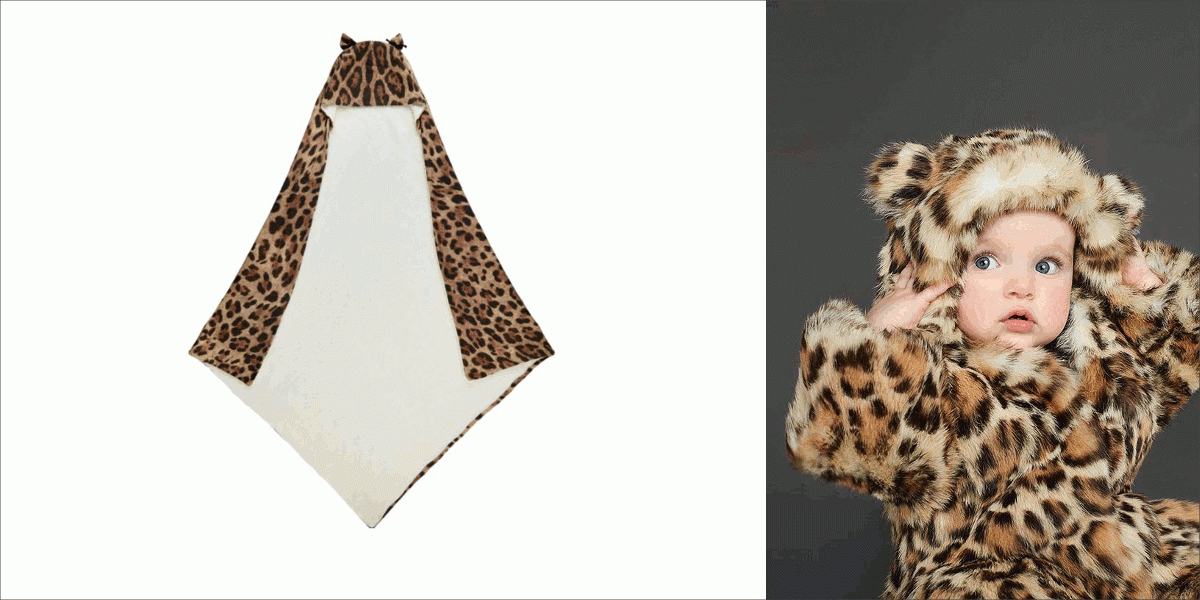 roberto cavalli leopard and flower print baby blanket