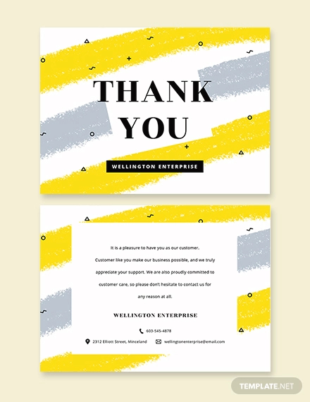 business thank you card template