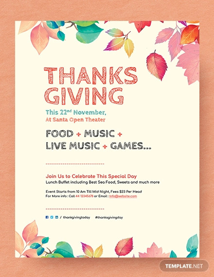 free thanksgiving flyer template