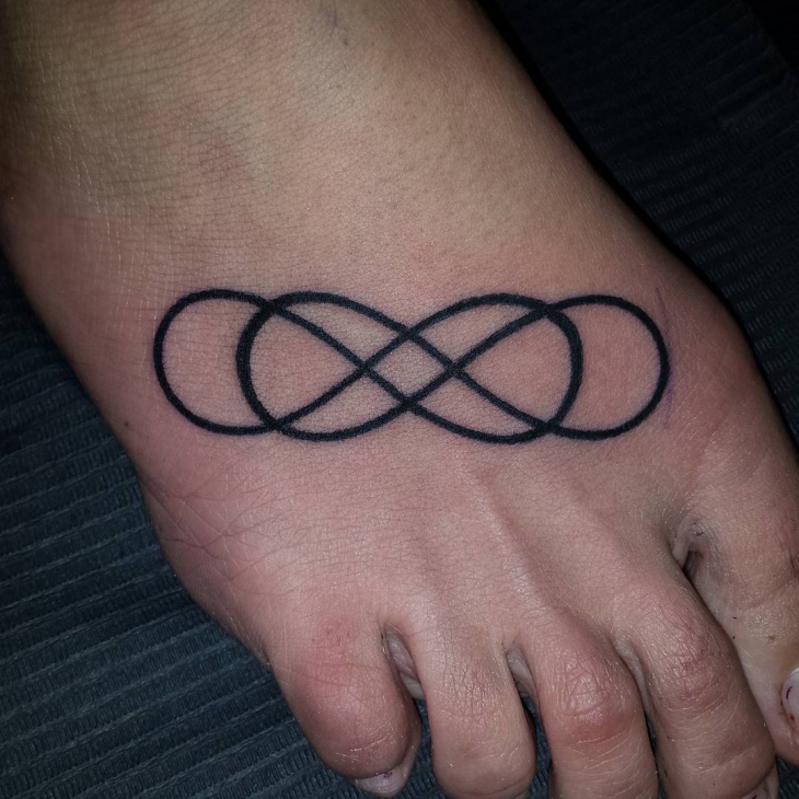 double infinity foot tattoo design